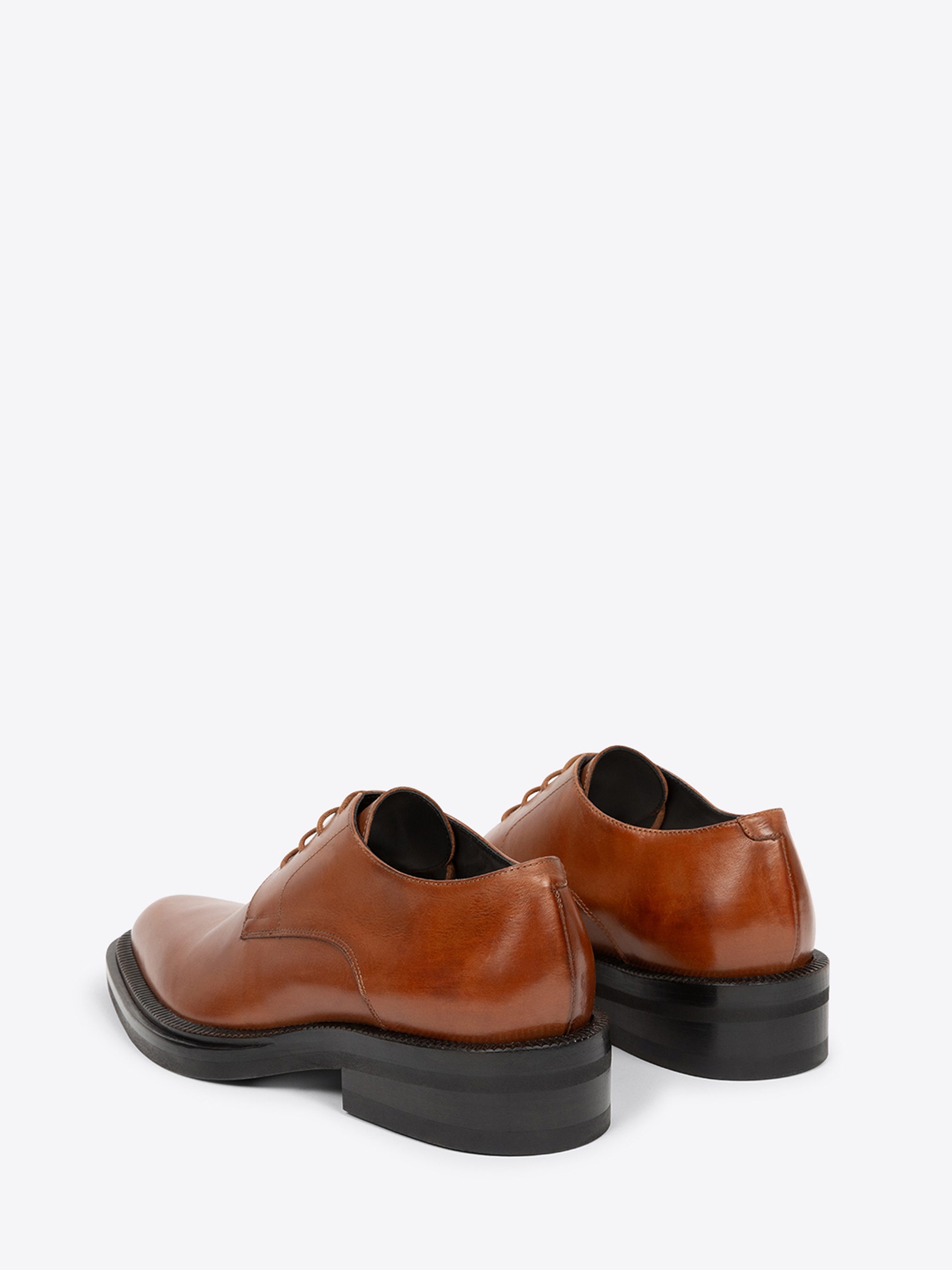 LEATHER DERBY SHOES - 4