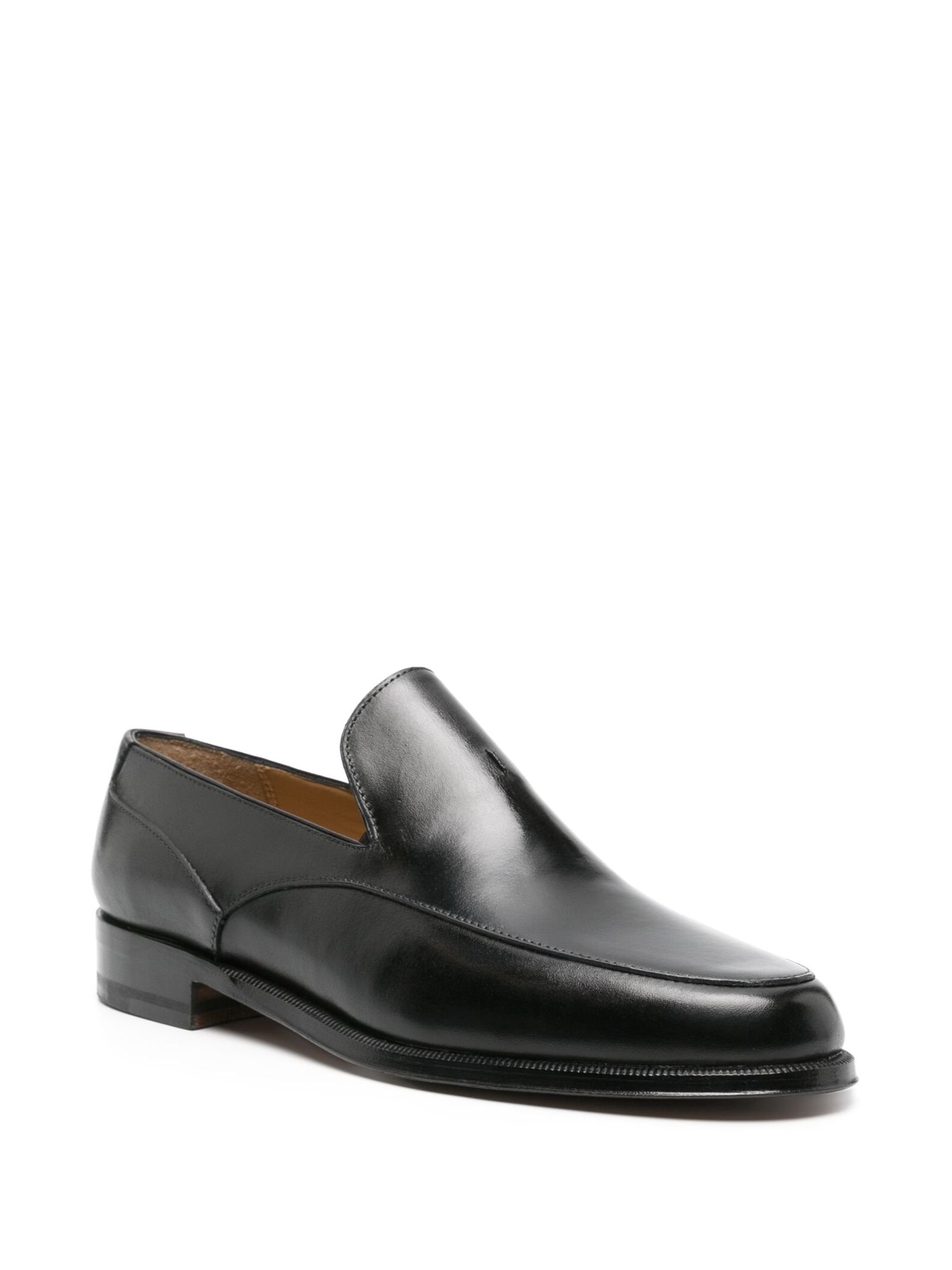 Black Enzo Leather Loafers - 2