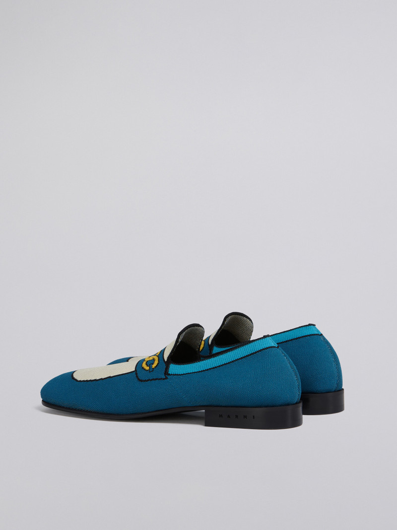 Marni BLUE TROMPE L'ŒIL JACQUARD MOCCASIN outlook