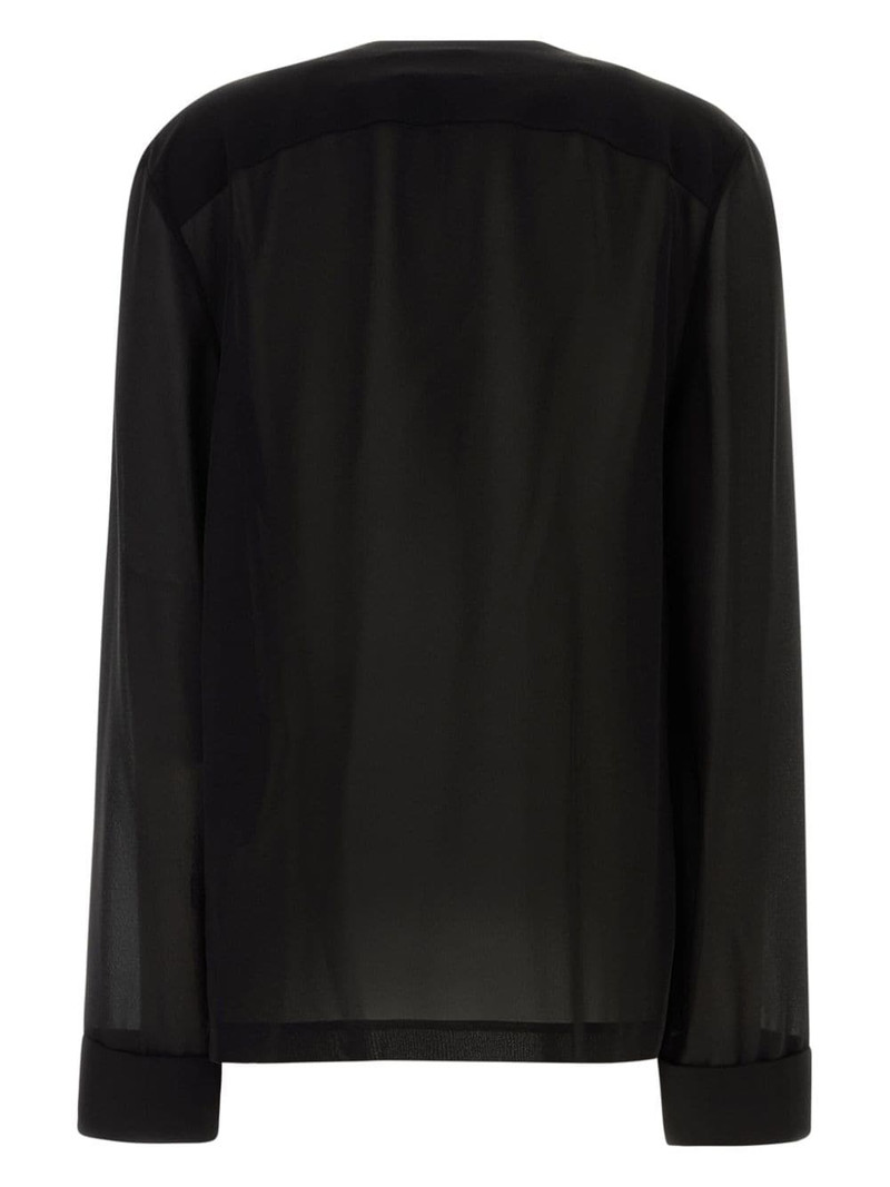 SAINT LAURENT silk v-neck blouse outlook