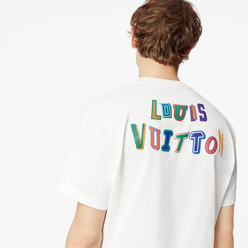 Louis Vuitton LVxNBA Front-and-Back Letters Print T-Shirt | REVERSIBLE