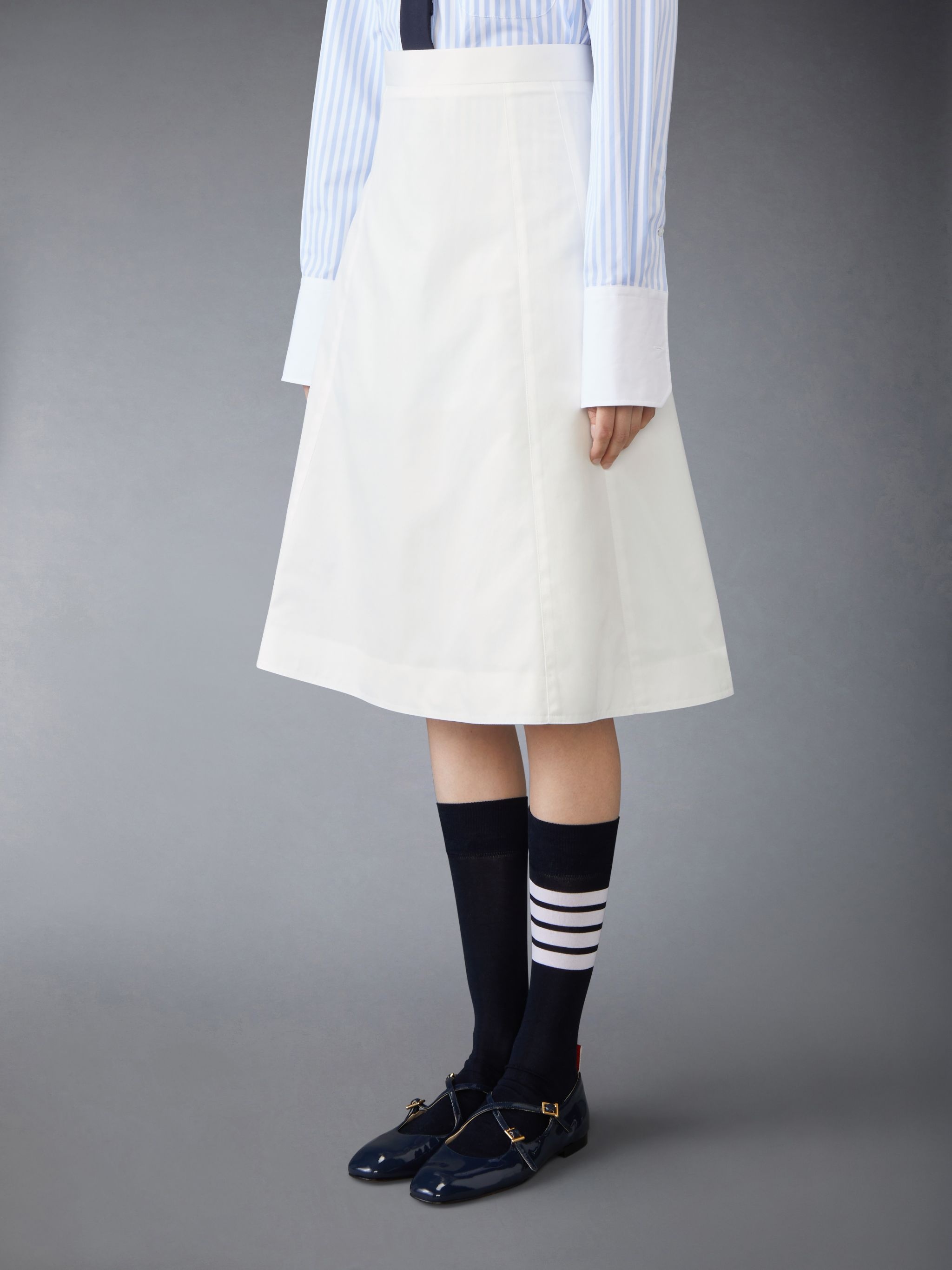 Typewriter Cloth A-line Skirt - 2