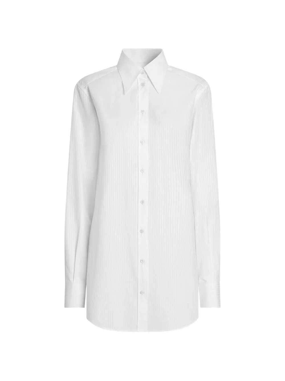 striped-poplin shirt - 1