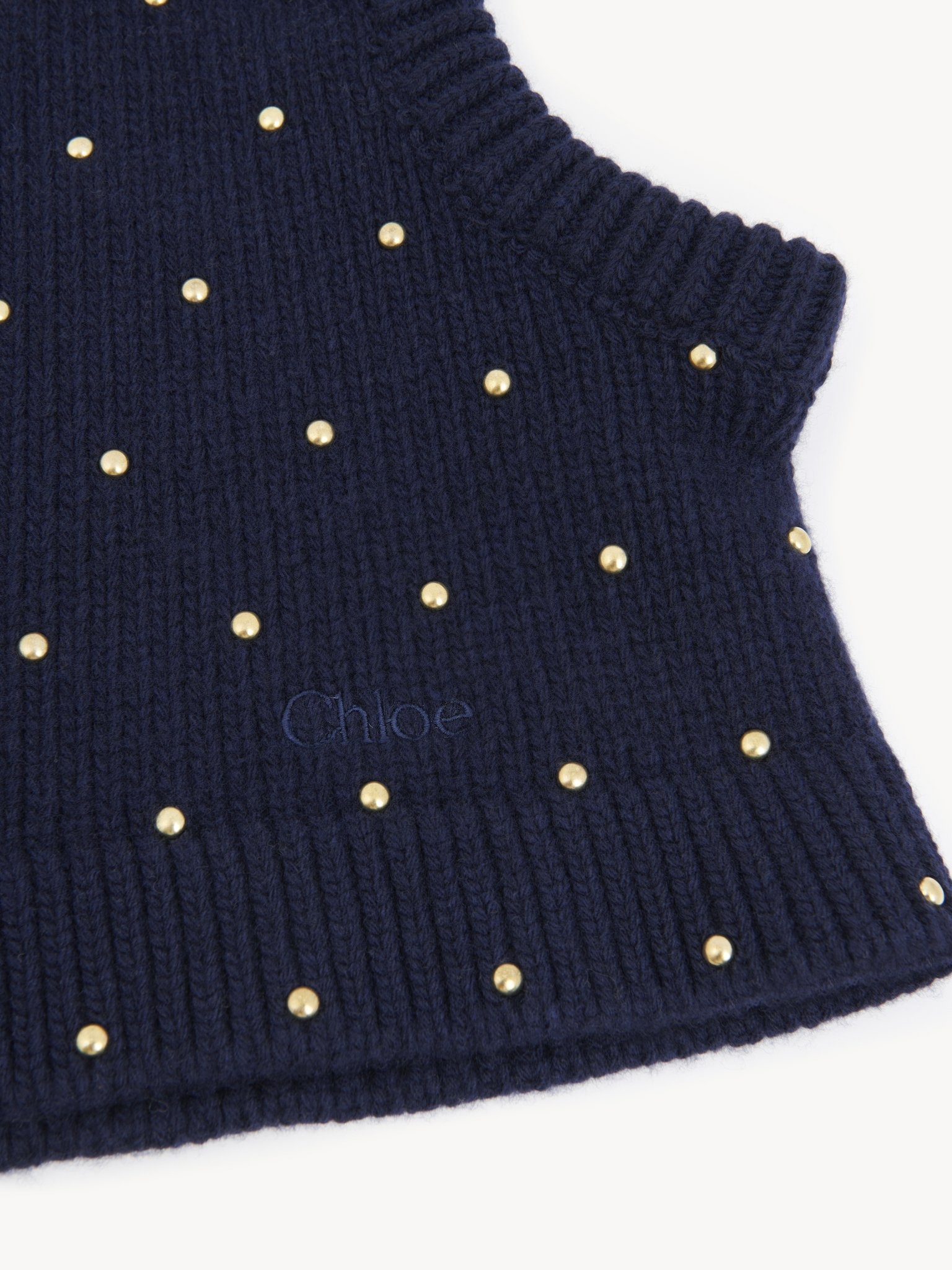 THE CHLOÉ CABOCHON KNIT BALACLAVA IN WOOL & CASHMERE - 3
