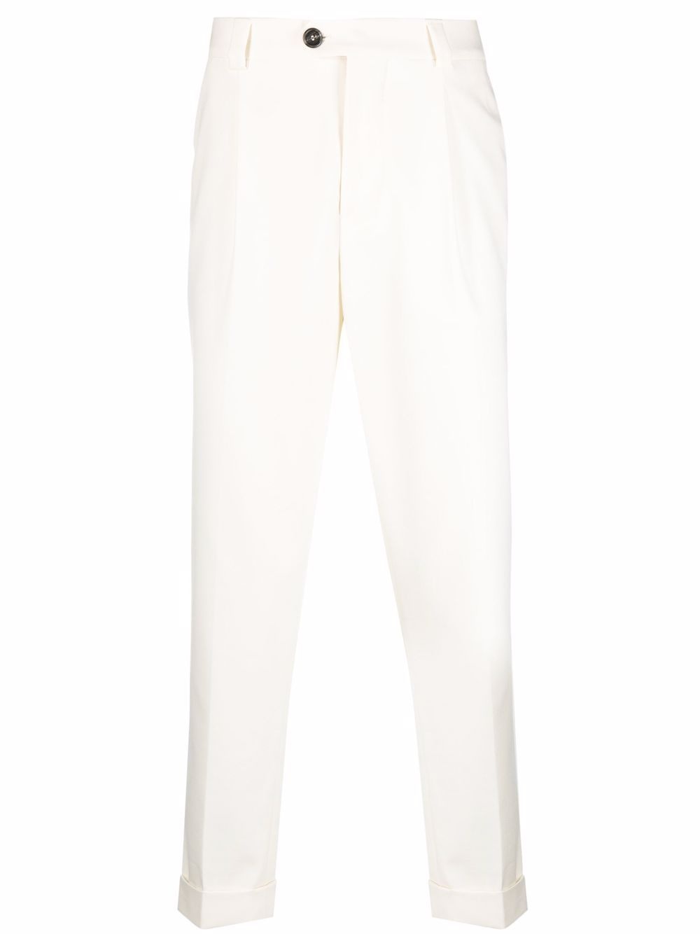 cropped straight-leg trousers - 1