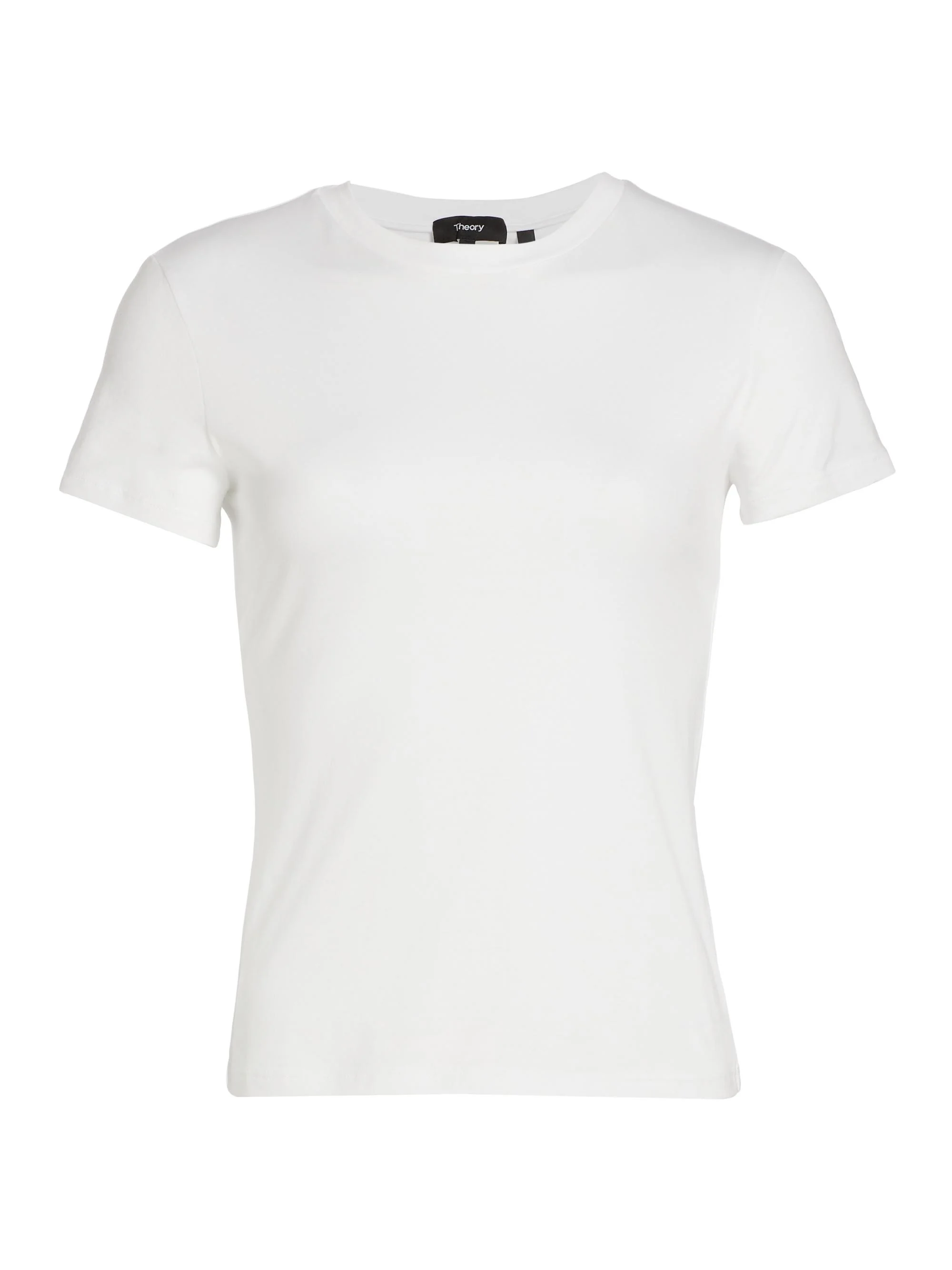 Women's Tiny Short-Sleeve Cotton Tee - White - 1