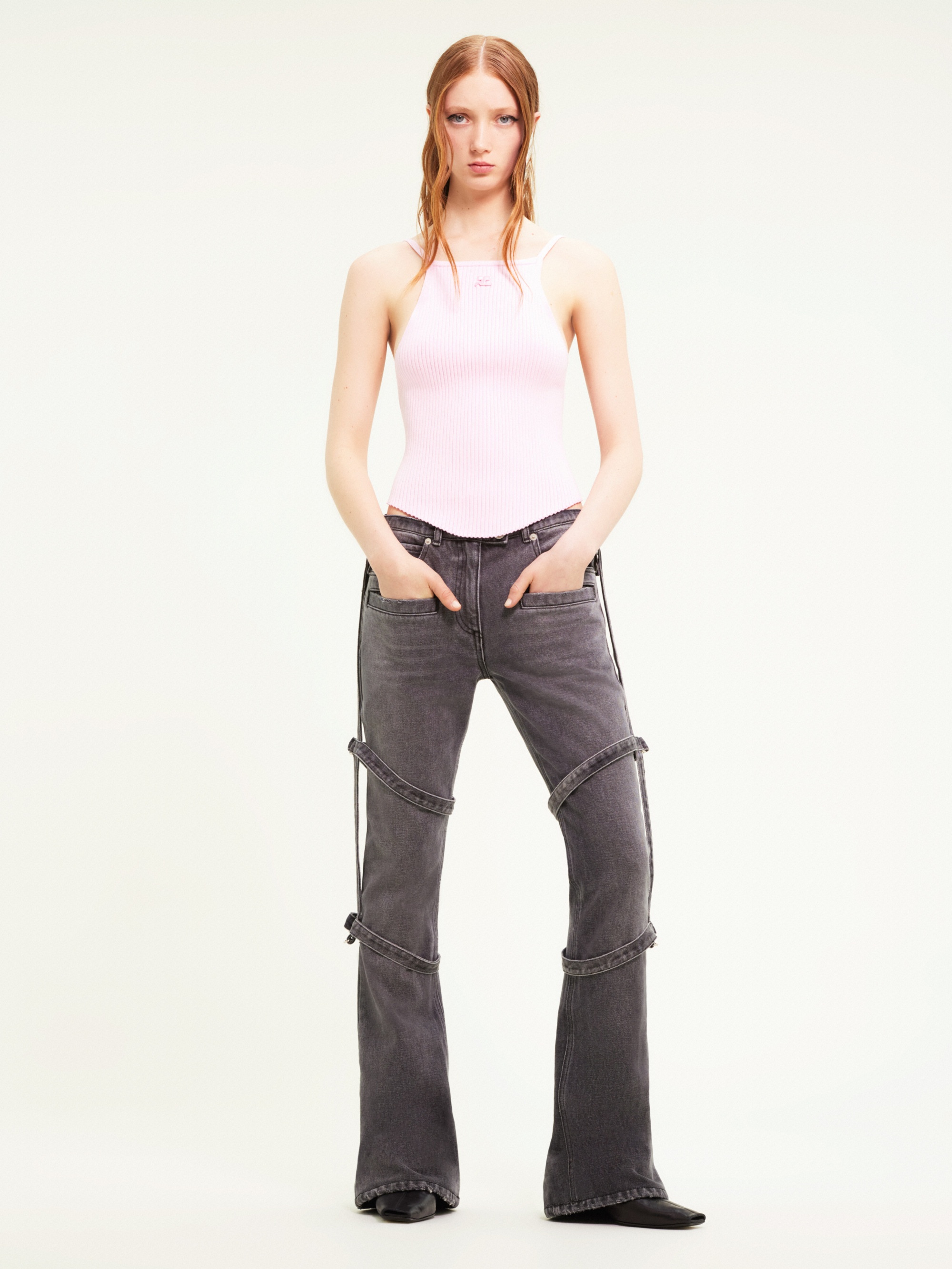 PANTS MULTI-STRAPS STONE DENIM - 2