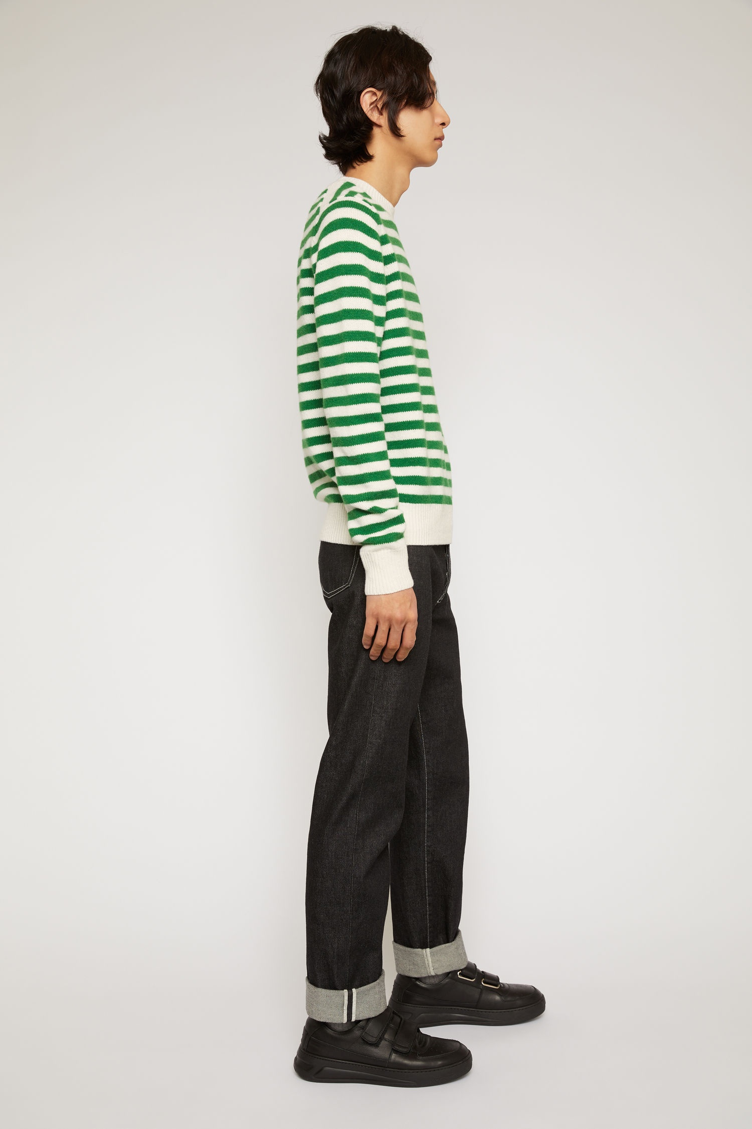 Breton stripe sweater green/white - 3