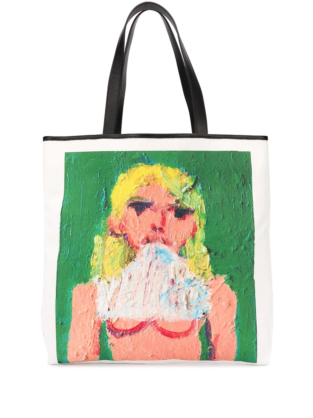 graphic print tote bag - 1