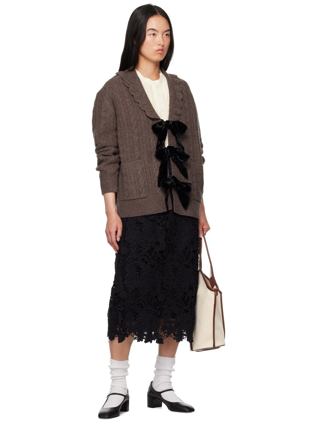 Black Sabine Midi Skirt - 4