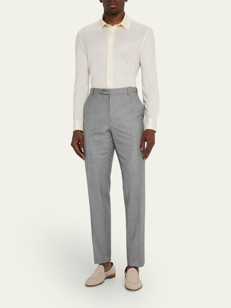 Brioni Men's Wool Sharkskin Pants outlook