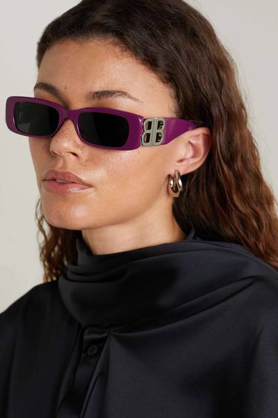 BALENCIAGA Dynasty BB rectangular-frame acetate sunglasses outlook