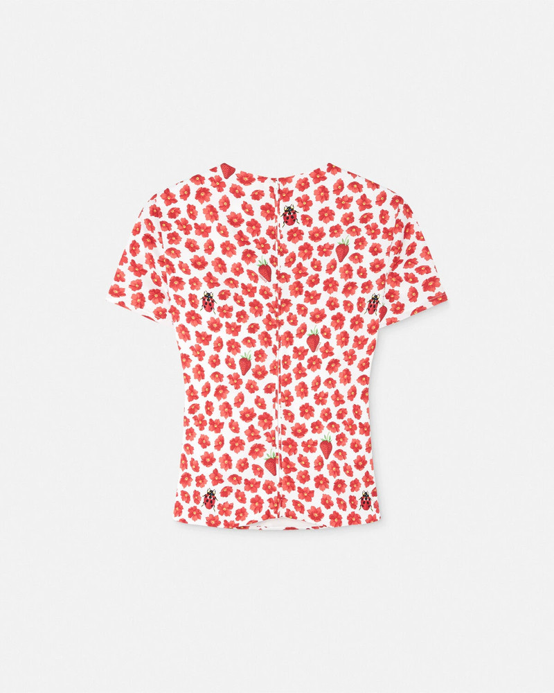 Strawberry Garden Safety Pin Gathered Top 3