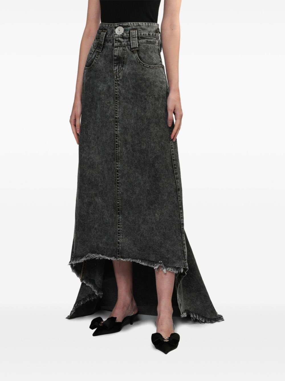 asymmetric maxi skirt - 3