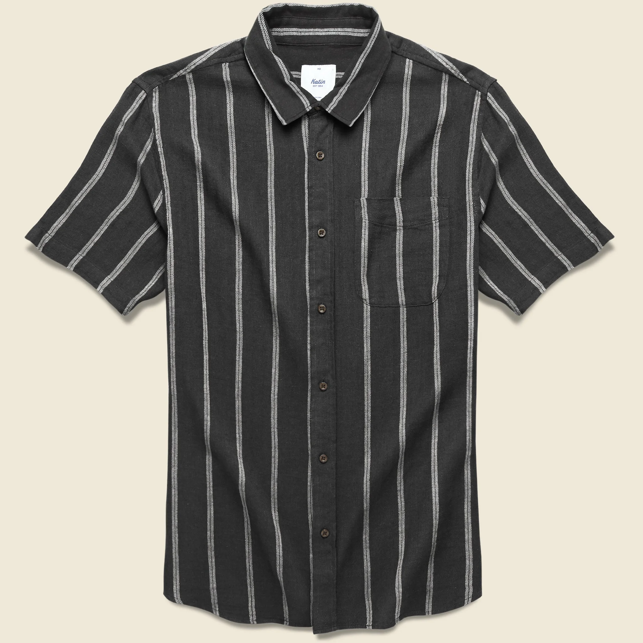 Alan Stripe Shirt - Black/White - 1