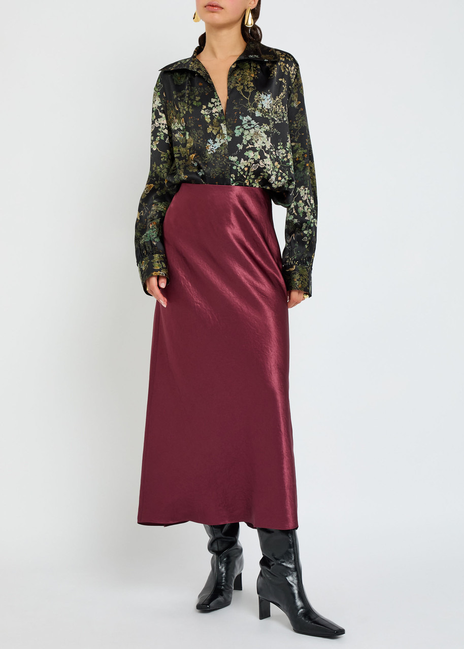 Vince Floral-print Silk Blouse - 4