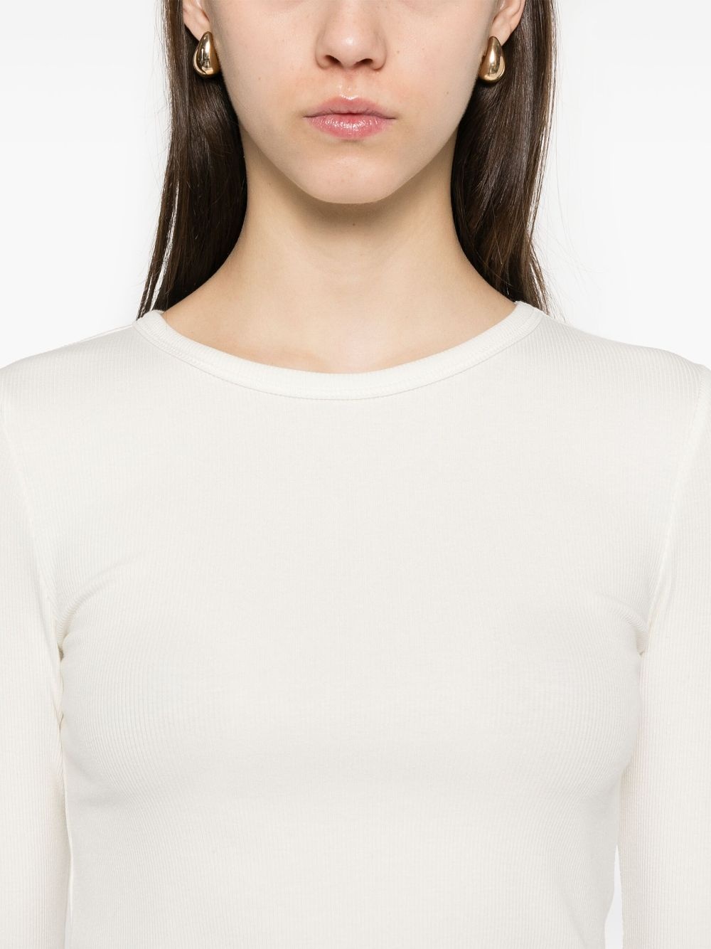 long-sleeve fitted top - 5