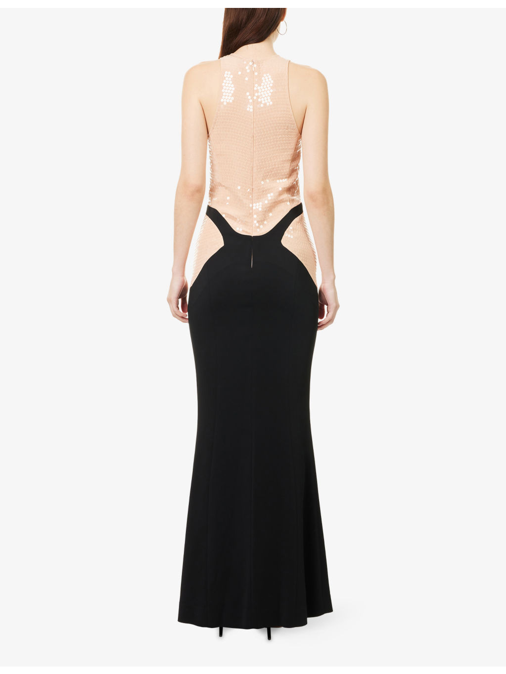 Trompe L'oeil  Sequin Stretch-Woven Gown - 4