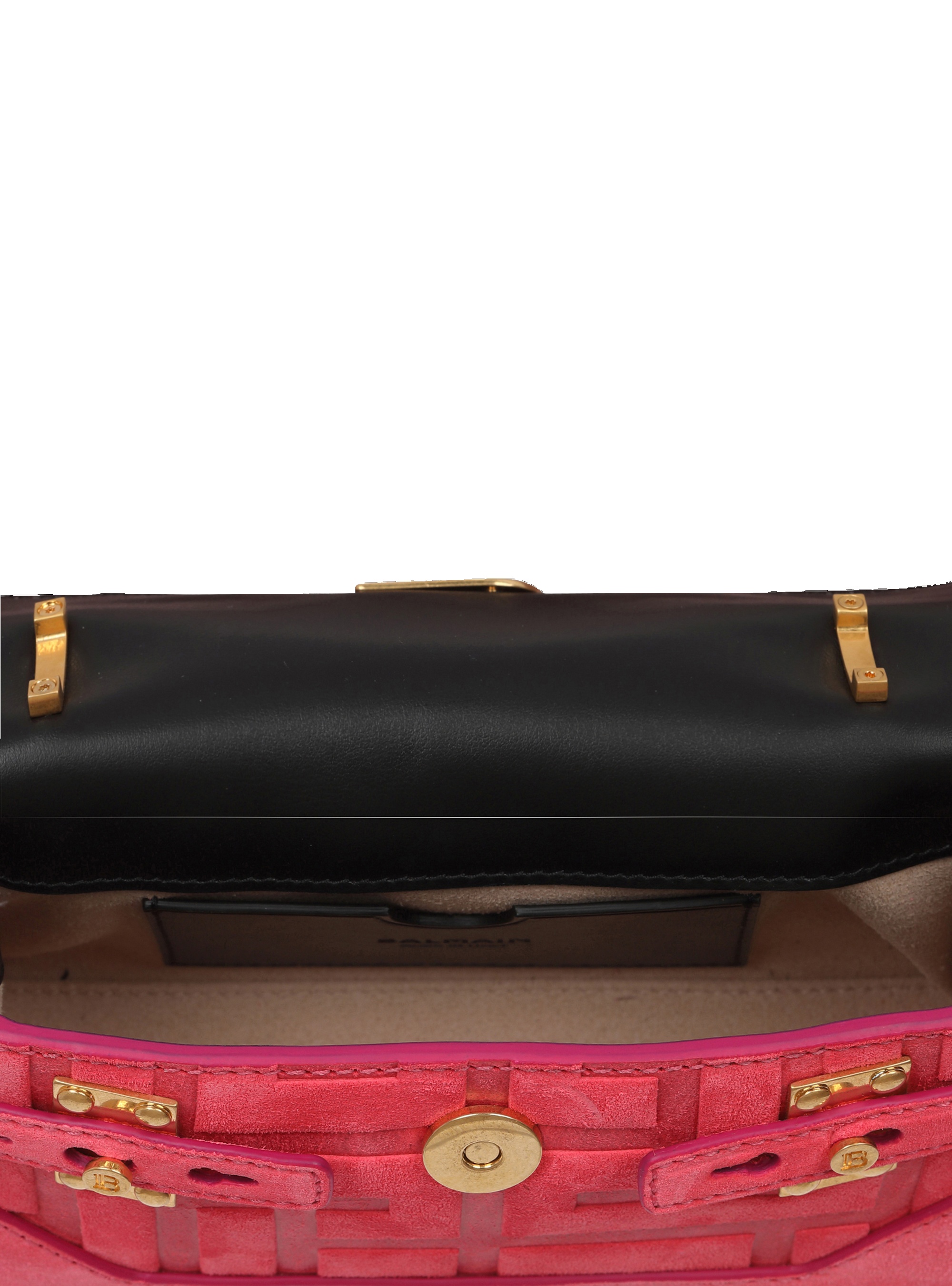 Debossed suede B-Buzz 19 bag with fringe - 6
