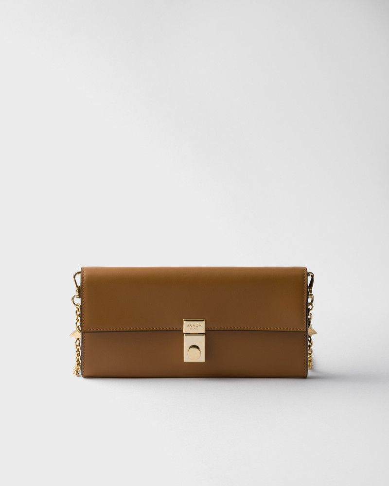 Wallet with leather shoulder strap 1