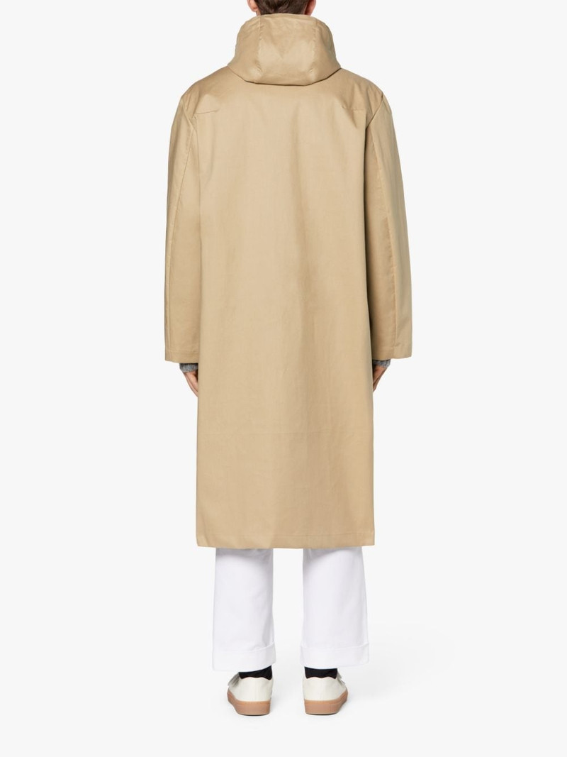 WOLFSON FAWN RAINTEC COTTON LONG HOODED COAT | GMC-110 3
