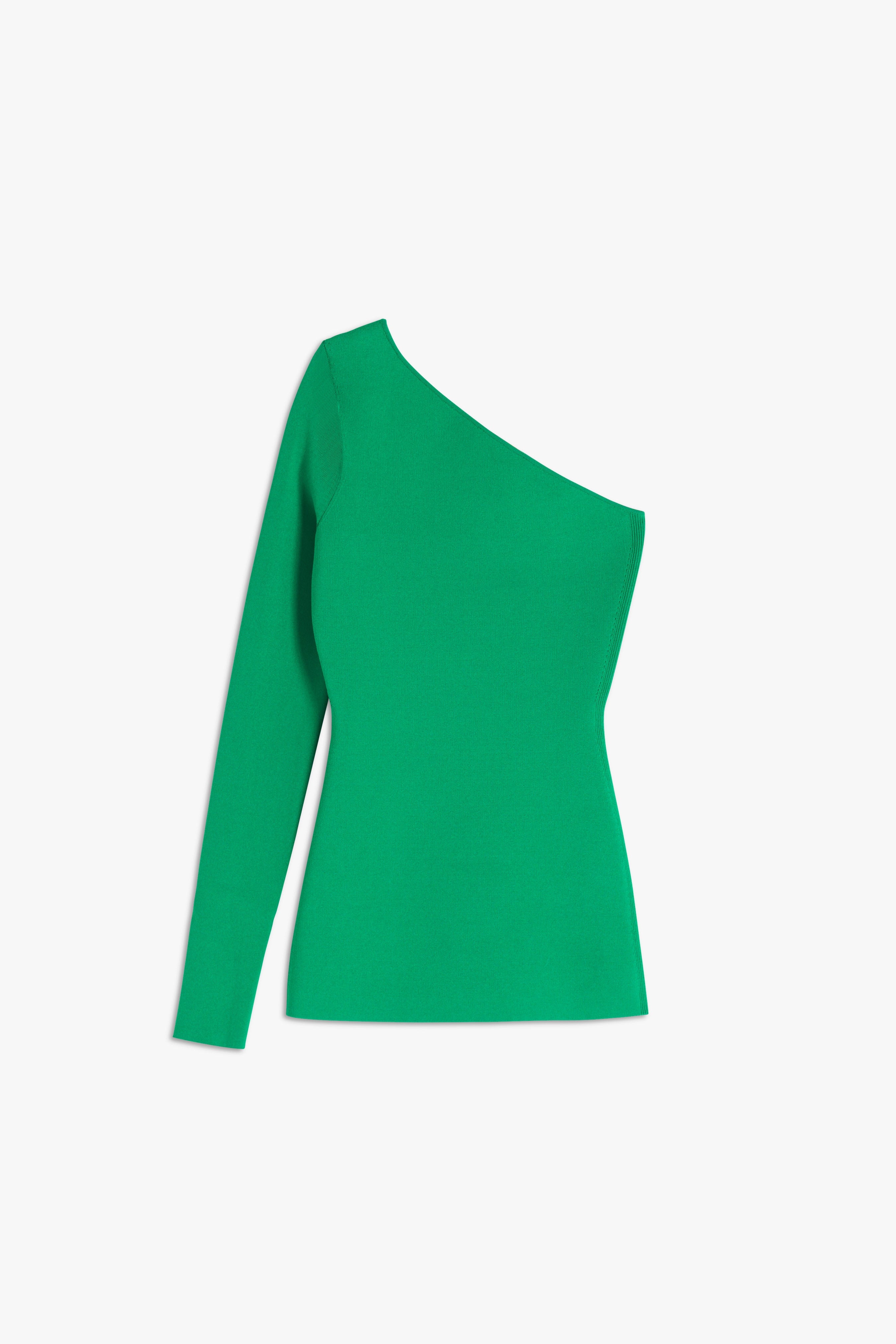 VB Body One Shoulder Top in Green - 1