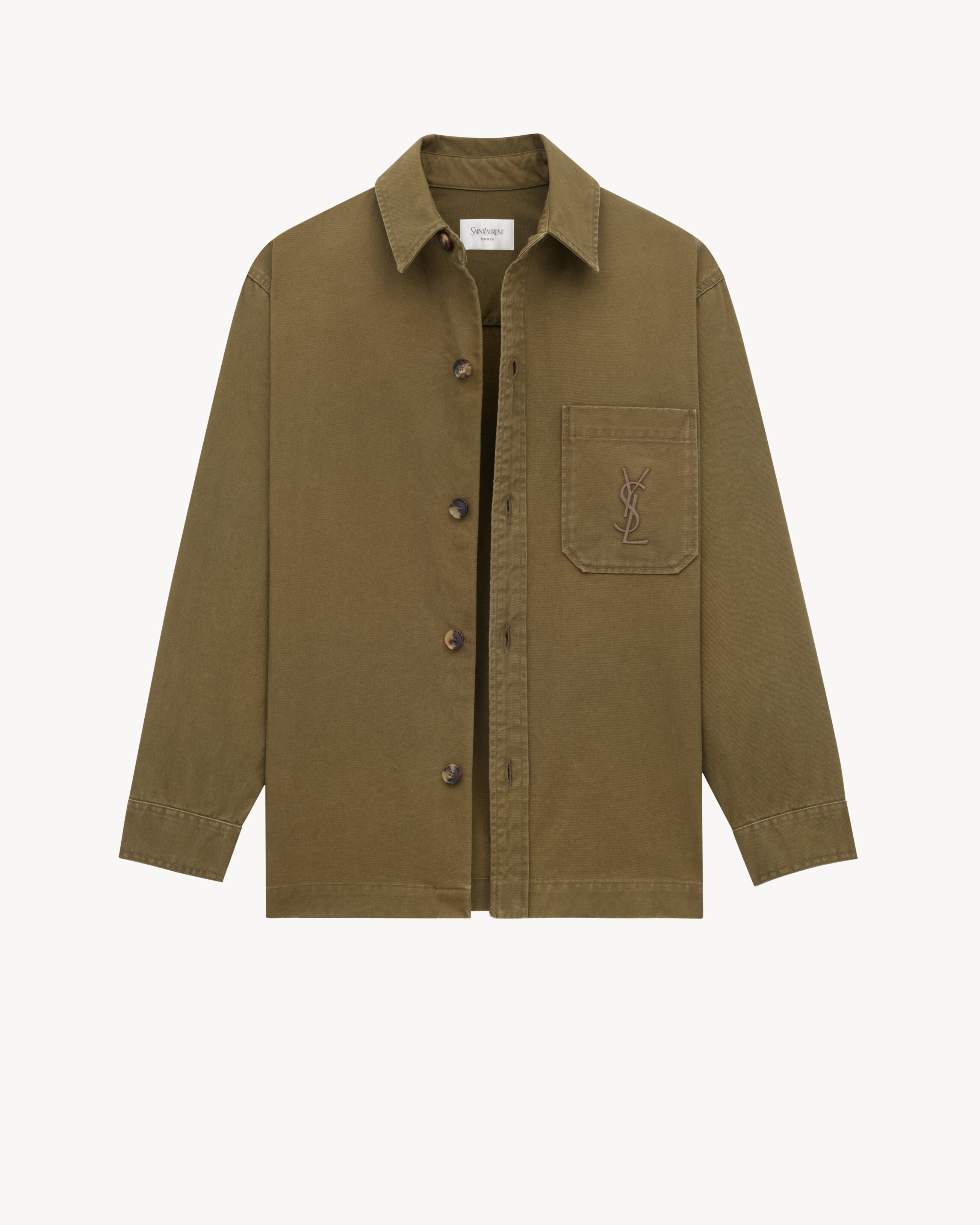 CASSANDRE OVERSHIRT IN COTTON AND LINEN GABARDINE - 2