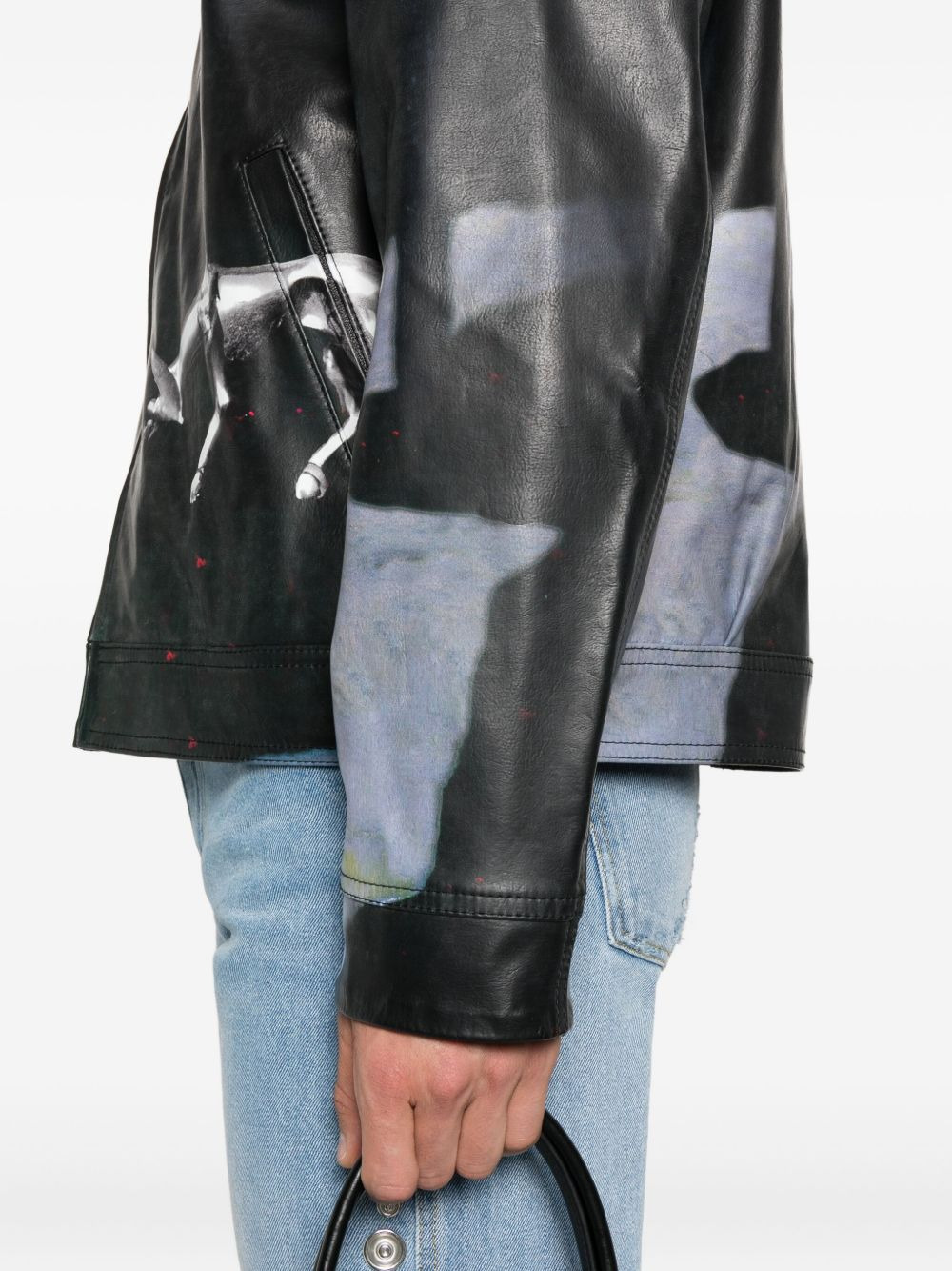 graphic-print jacket - 5