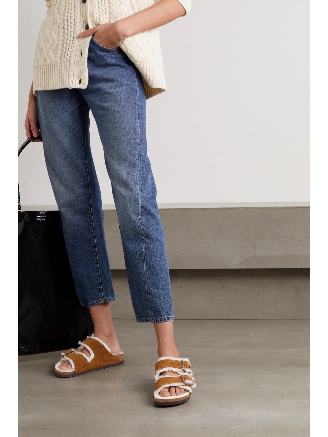 Arizona Shearling-lined Suede Sandals - 2