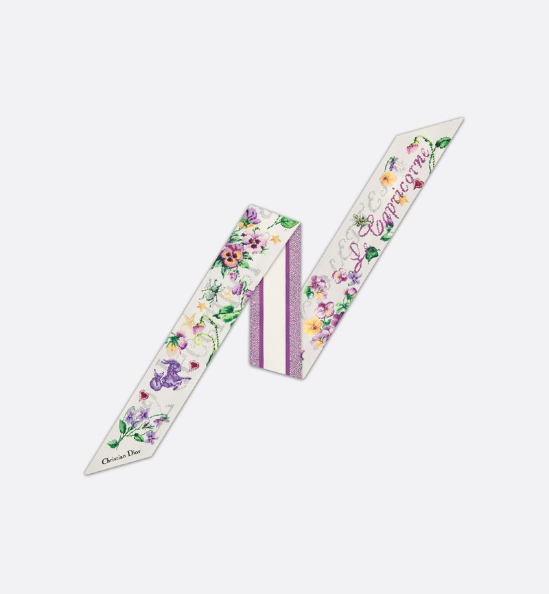 Christian Dior 1947 Zodiac Capricorn Mitzah Scarf 1