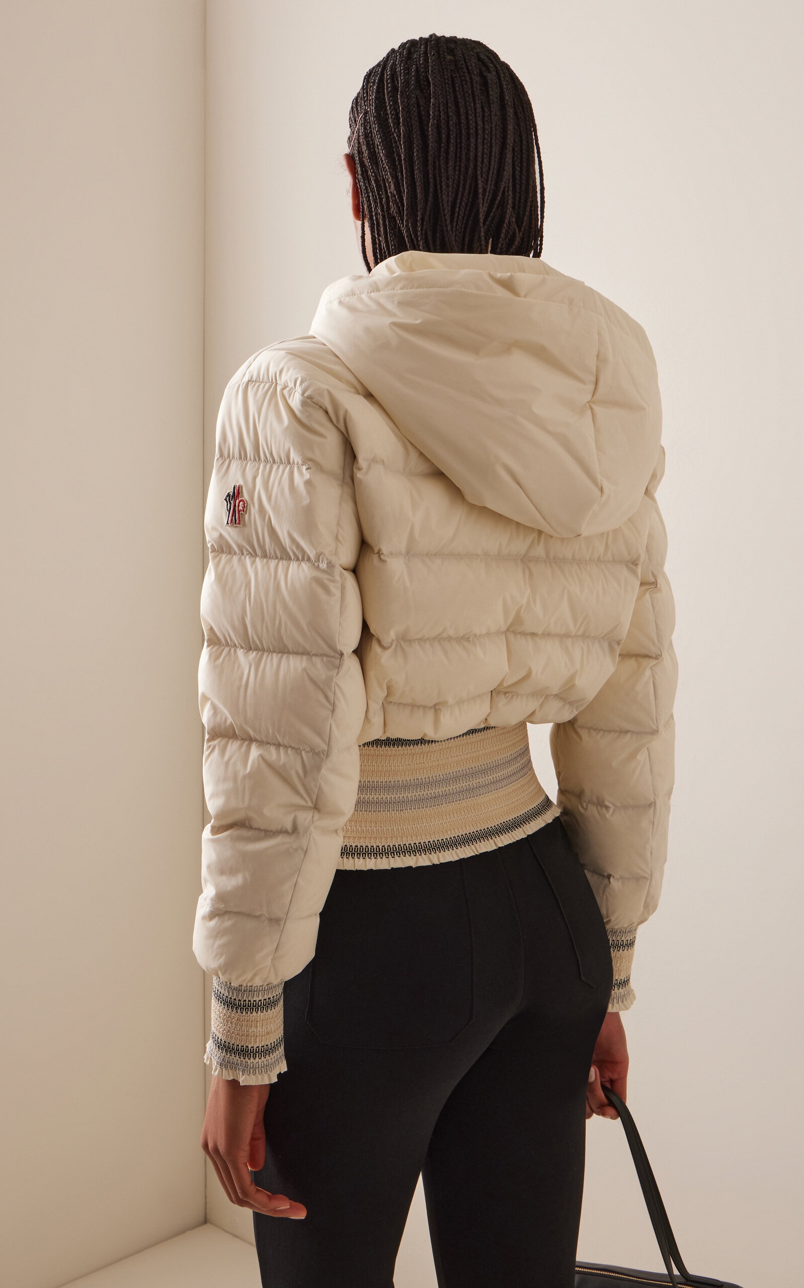 Jeypore Hooded Down Bomber Jacket ivory - 4
