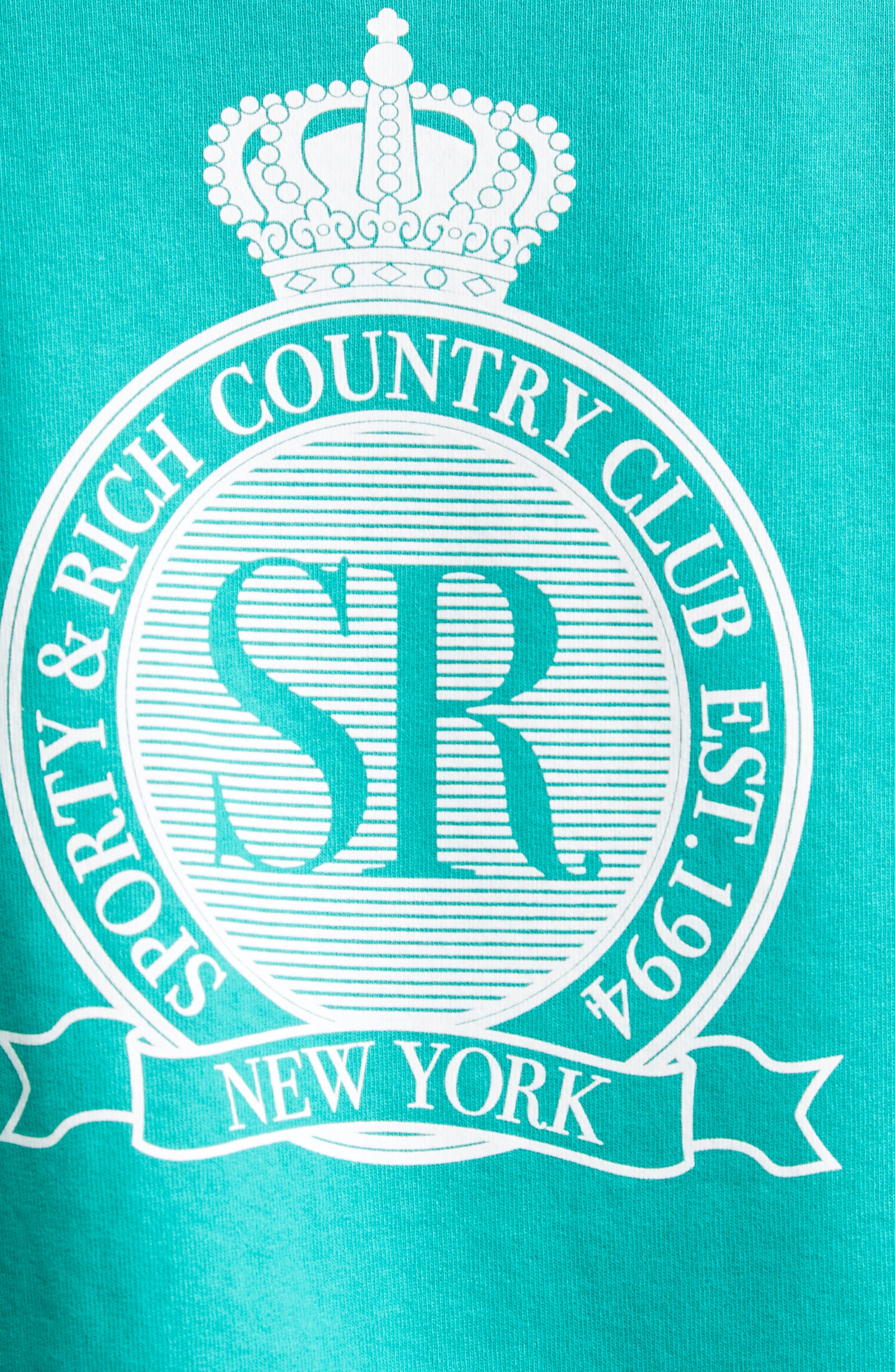 Sporty & Rich Royal Club Fleece Graphic Sweatshirt in Spring Green at Nordstrom - 7