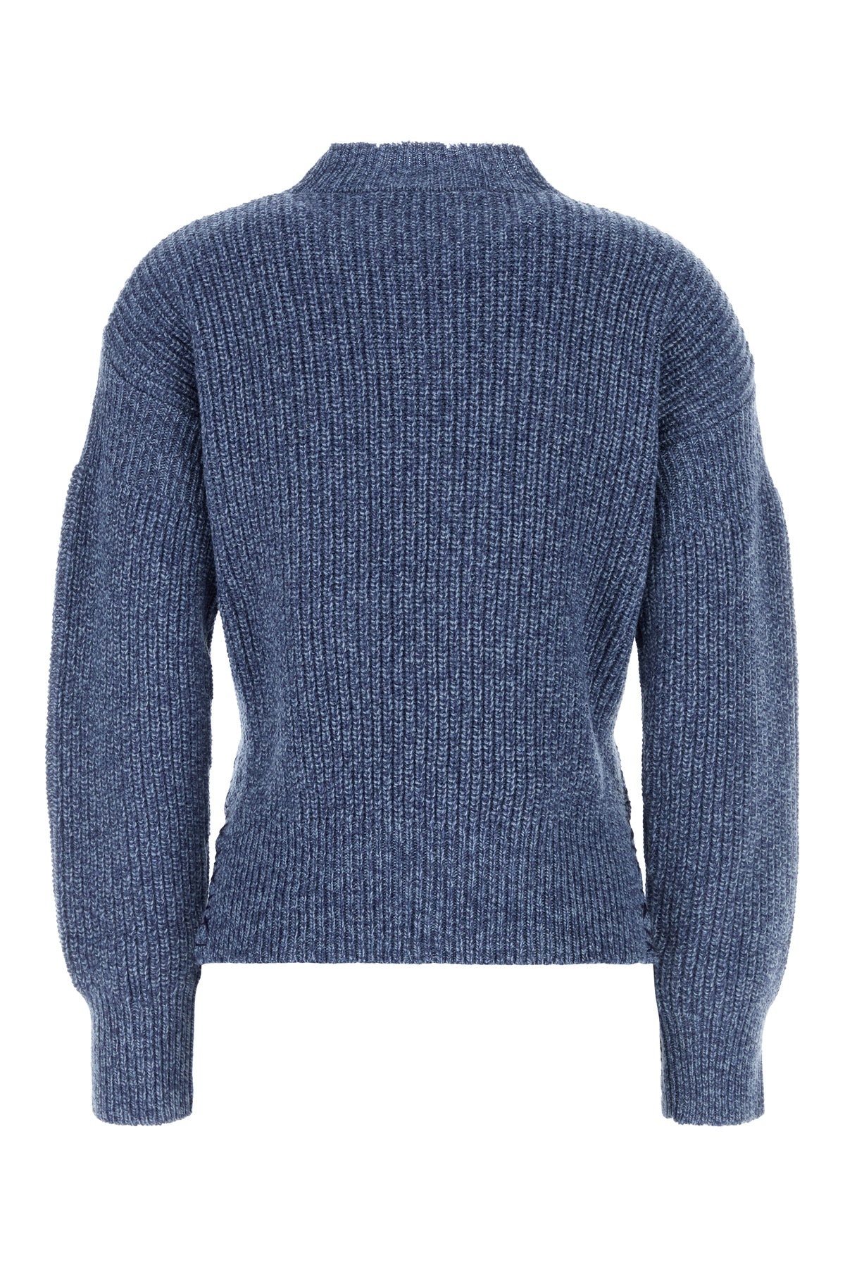 Melange blue wool sweater - 2