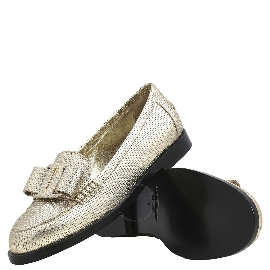 FERRAGAMO Salvatore Ferragamo Vivaldo Viva Leather Loafers, Size 6