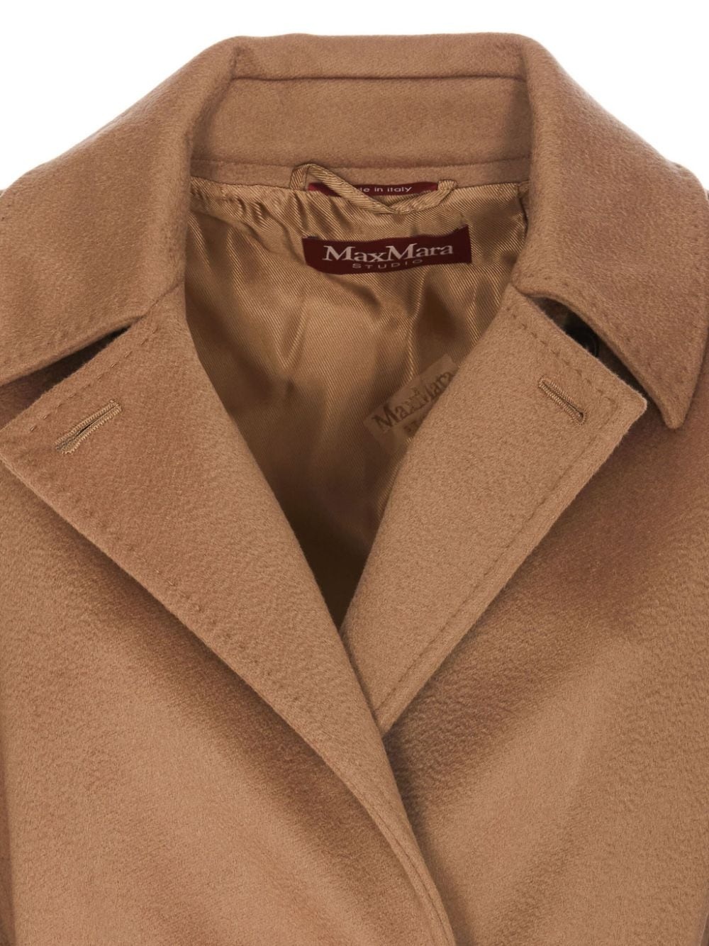 double-breasted wool coat - 2