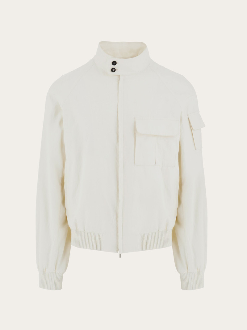 Cropped bomber jacket - 1