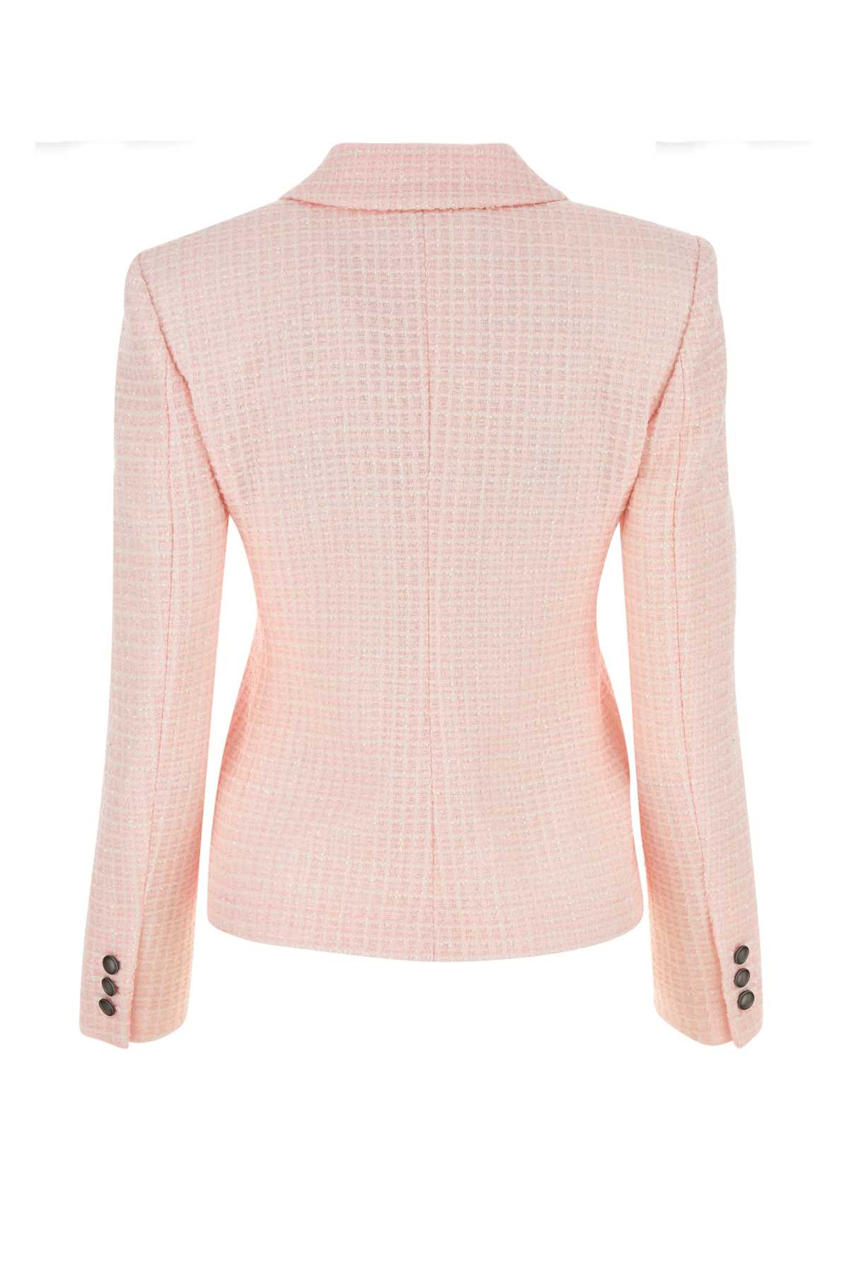 Alessandra Rich Women Light Pink Tweed Blazer - 2
