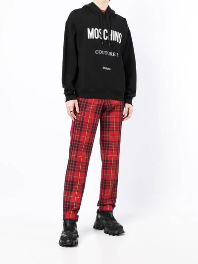 Moschino logo-print hoodie outlook