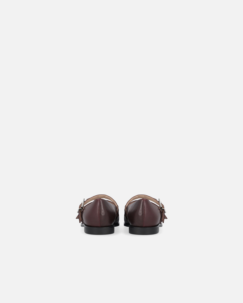 POINTED-TOE LEATHER BALLERINAS WITH STUDS 8