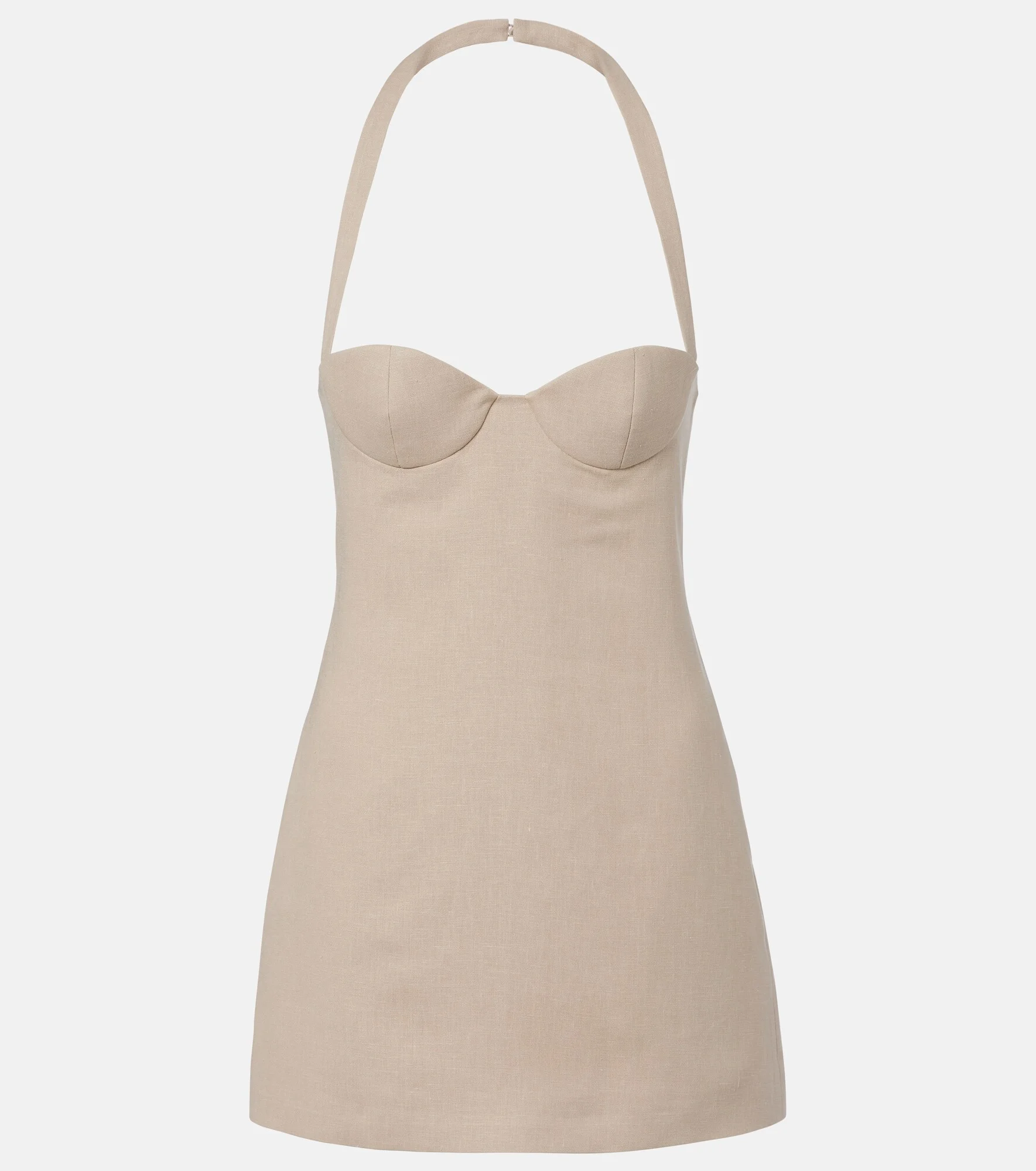 Halterneck linen minidress - 1
