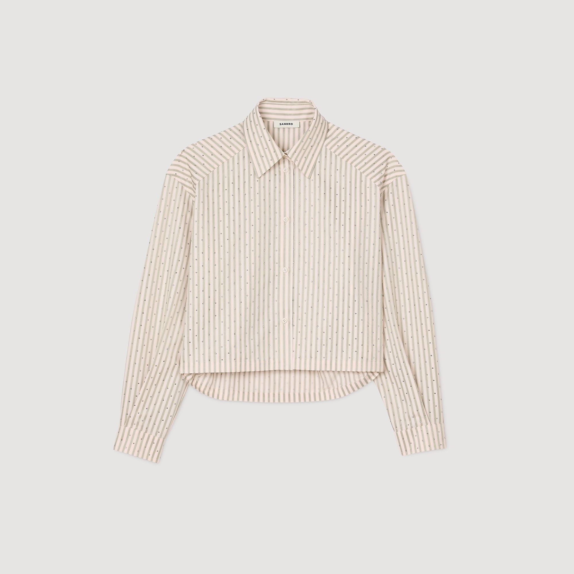 STRIPED RHINESTONE SHIRT - 6