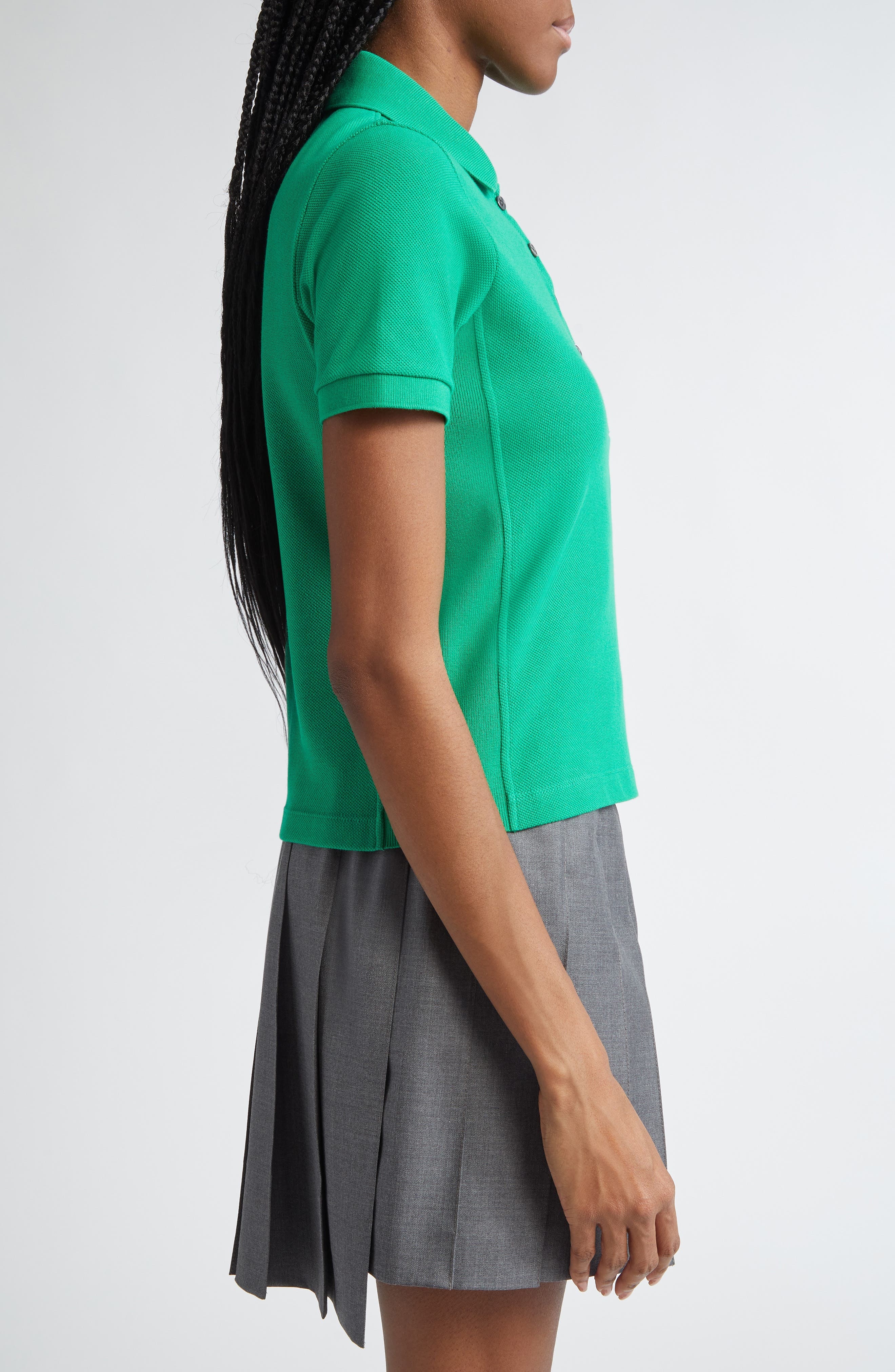 Thom Browne 4-Bar Cotton Piqué Polo in Green at Nordstrom - 3