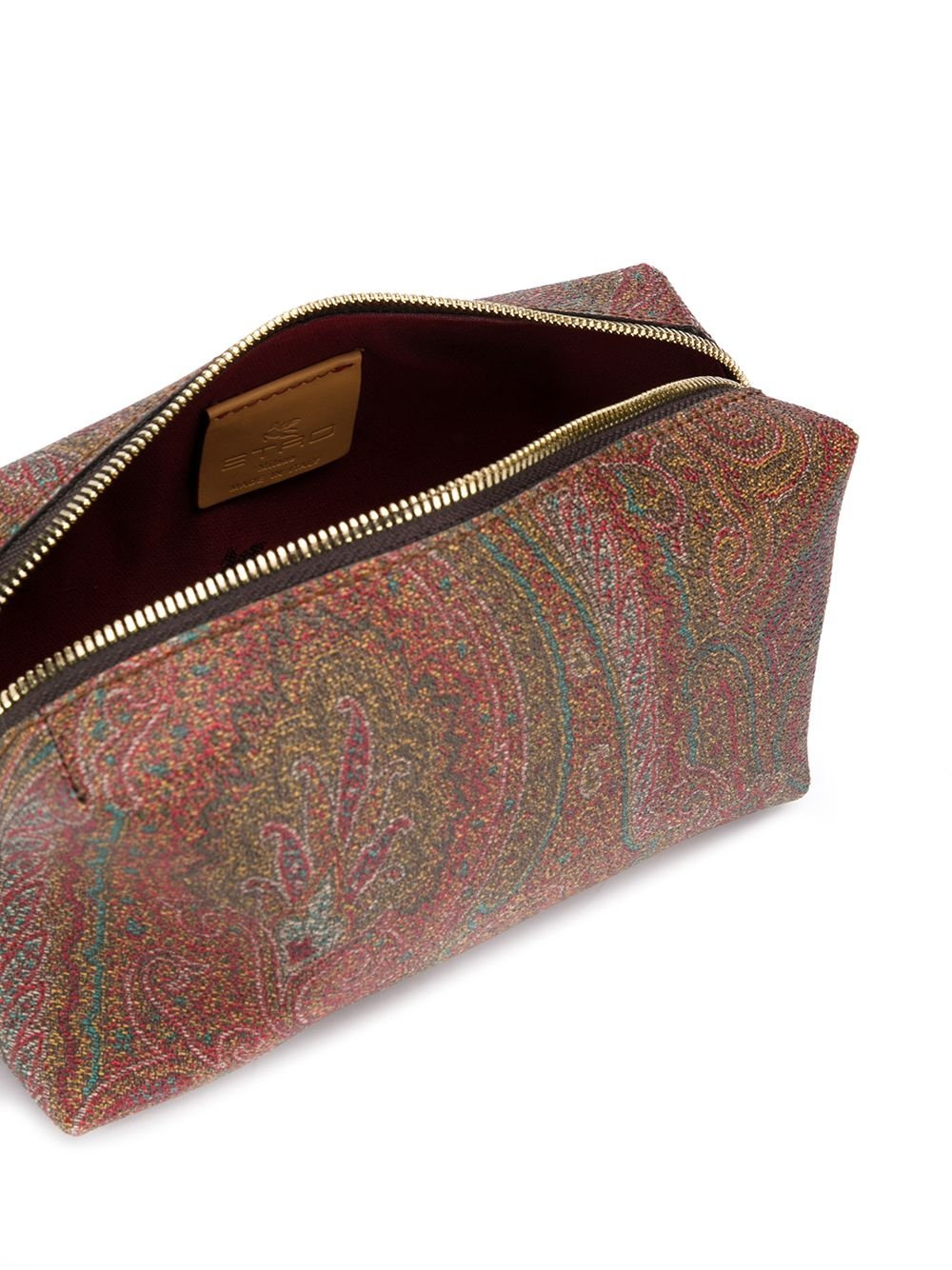 paisley print wash bag - 4