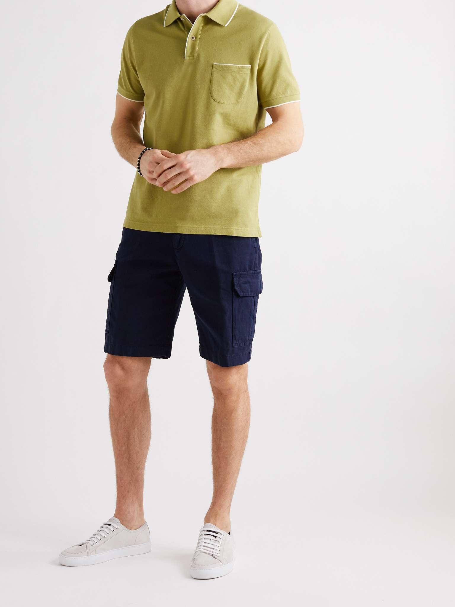 Contrast-Tipped Stretch-Cotton Piqué Polo Shirt - 2