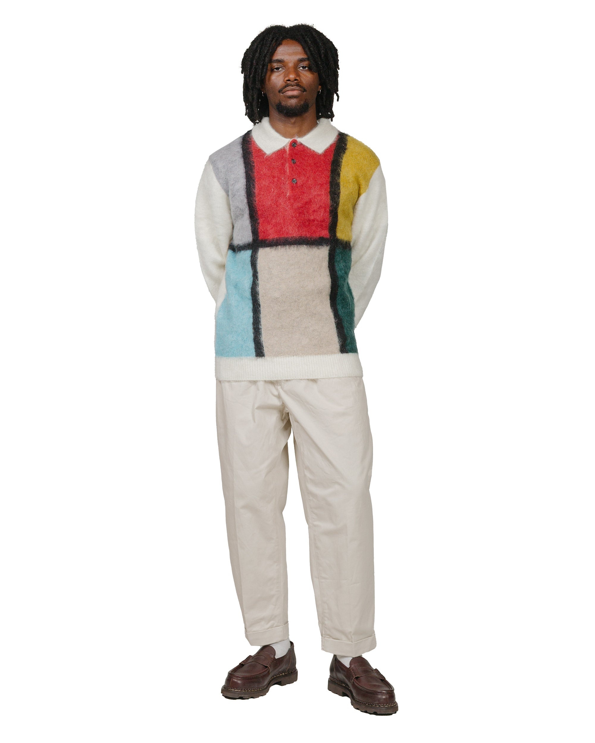 Knit Polo Shaggy White - 4
