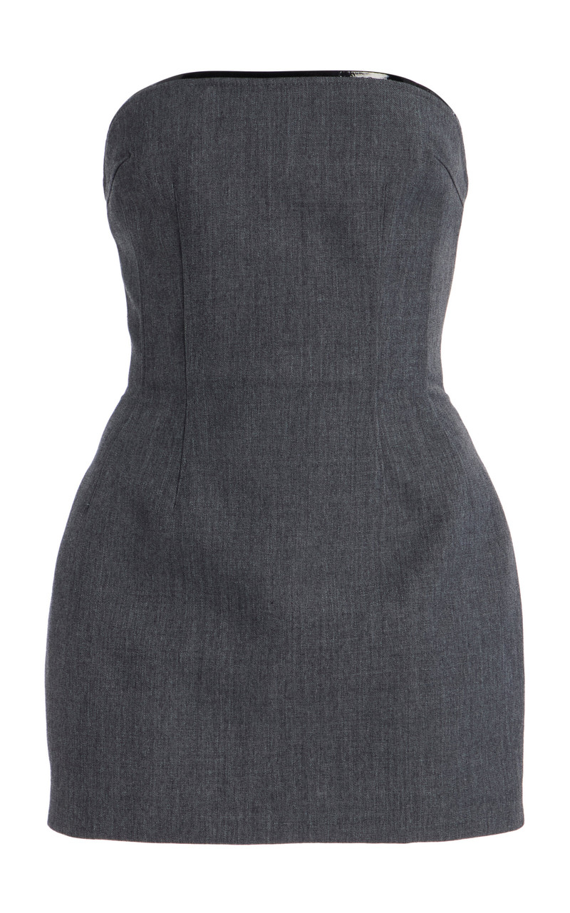 Strapless Mini Dress grey 1