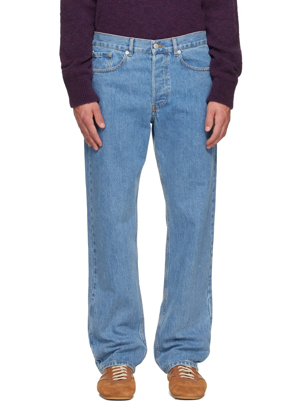 Blue Straight Jeans - 1
