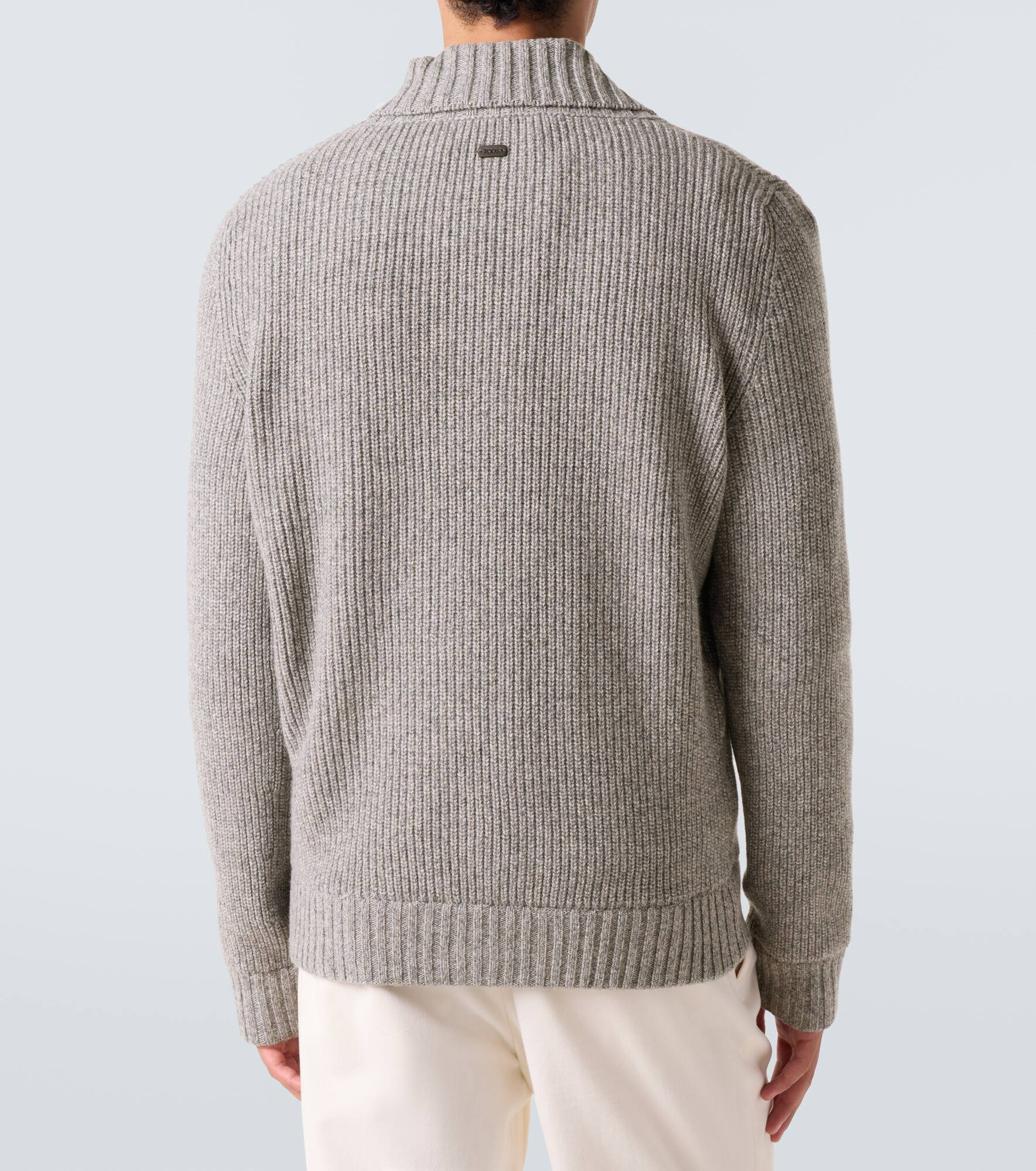 Ribbed-knit wool and cashmere cardigan - 4