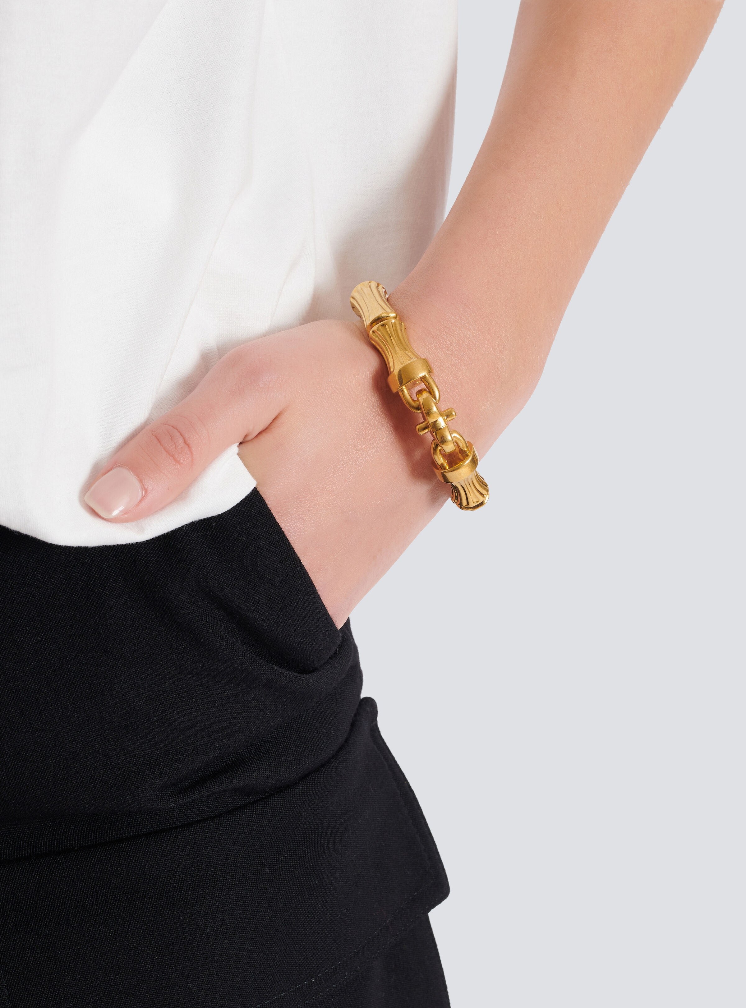 Brass bamboo Sync bracelet - 2