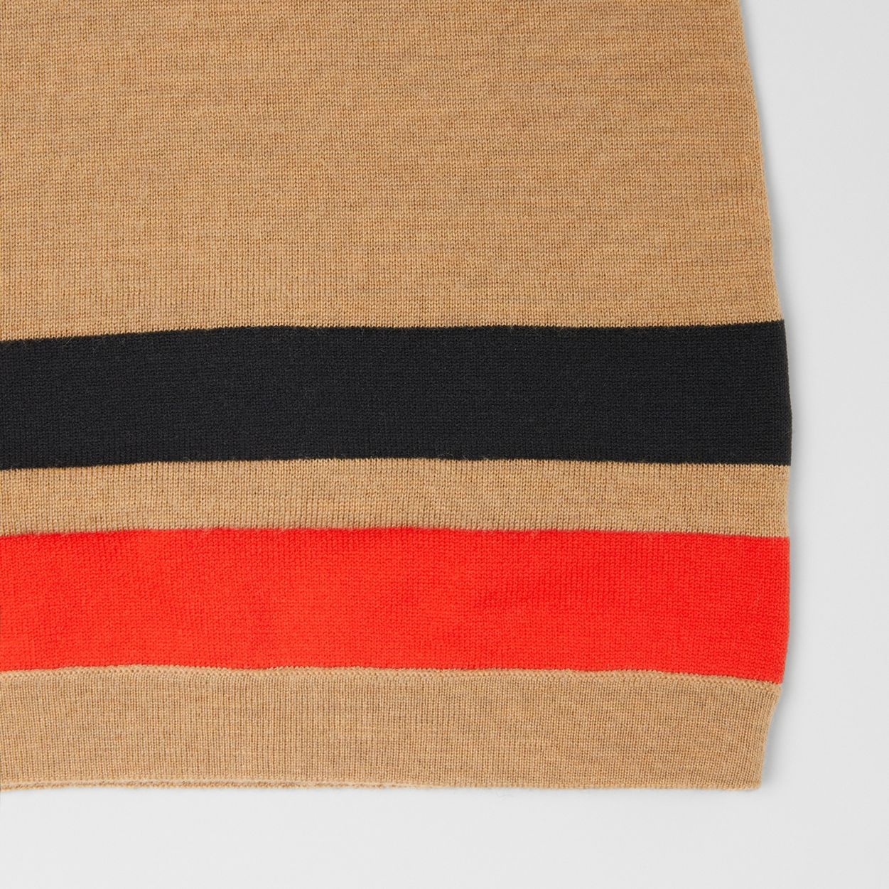 Stripe Detail Merino Wool Hood - 4